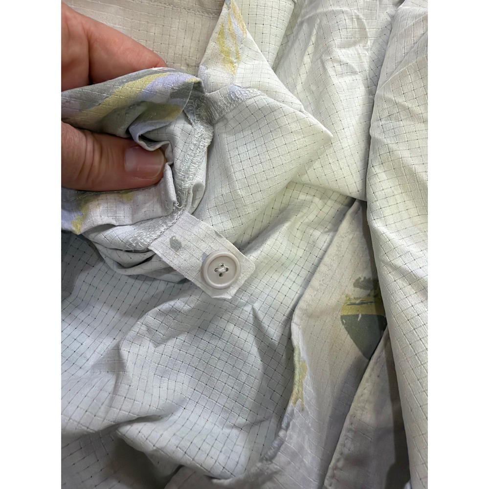 Lululemon Airing Easy Camp Collar Shirt Men L Variegated Bloom Finch Yellow - Picture 9 of 11
